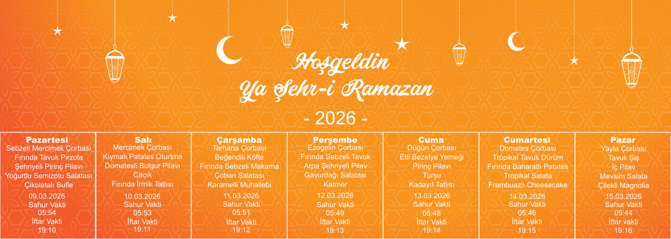 Ramazan Menüsü 4.Hafta - 2026